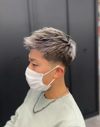 ショート カラー メンズ 💈メンズパーマ &メッシュ南谷💈のヘアスタイル