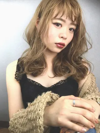 セミロング peige 斉藤✨大人ヘアー✨のヘアスタイル
