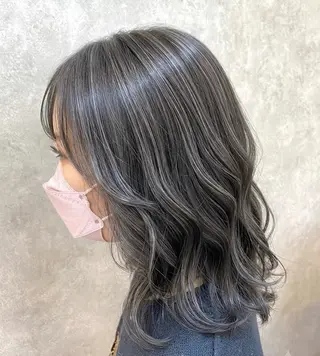 セミロング カラー 【enil代表】 杉林和哉のヘアスタイル