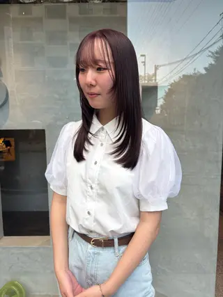 ミディアム カラー 都築 未来のヘアスタイル