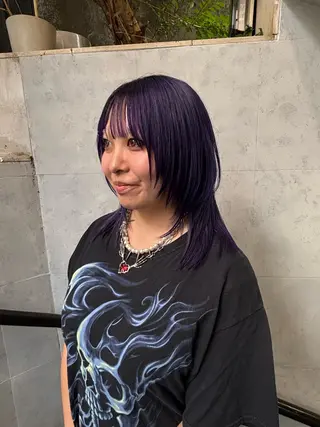 ミディアム カラー ボブ×レイヤーカット 透明感カラー/Fuuのヘアスタイル