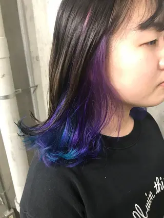 ミディアム カラー パーマ ヘアアレンジ メンズ キッズ ネイル マツエク・マツパ サロンドミルク 渋谷高比良のヘアスタイル