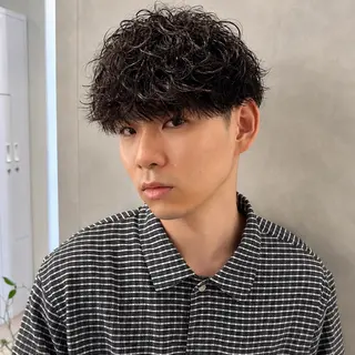 ショート パーマ メンズパーマ／ 福山駅前/安部真弘のヘアスタイル