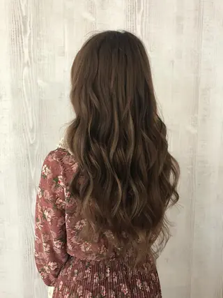 ロング カラー Reflet 新宿/プルエクステのヘアスタイル
