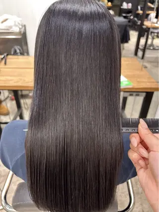 ミディアム パーマ 渋谷艶カラー¦縮毛 🤍ふうかのヘアスタイル