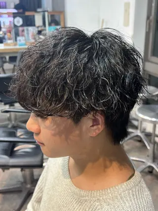 パーマ メンズ ✨ショートカット 無料hiro✨のヘアスタイル