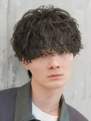 パーマ メンズ レイヤーカット/無料 カットモデル/カズのヘアスタイル