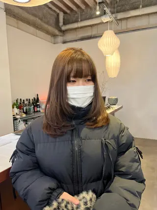 ミディアム カラー Sanaダブルカラー ✨️パルコ徒歩1分のヘアスタイル