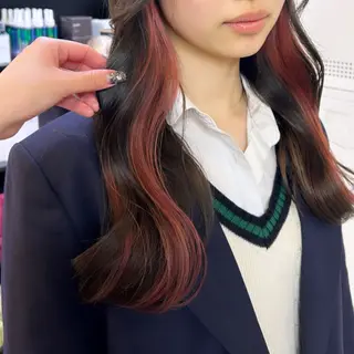 ロング カラー 🌷ラベンダーピンク 顔まわり🌷ねいろのヘアスタイル