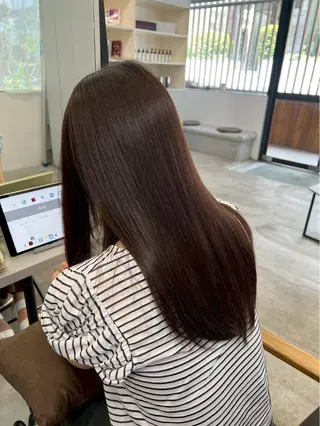 セミロング パーマ ハイトーンカラー が絶対可愛い✨泰聖✨のヘアスタイル