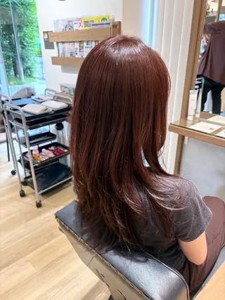 ロング ケアブリーチカラー 樋口 莉奈のヘアスタイル