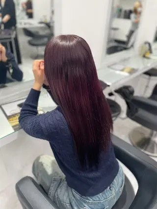 ロング カラー トレンド暖色ヘア🍒 miu🍒のヘアスタイル