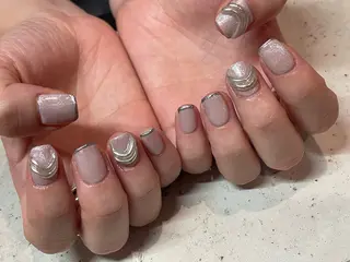 ネイル 韓国/ワンホン/長さ 出しつけ放題🎀のネイルデザイン