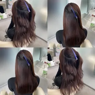 セミロング パーマ 江坂トレンド韓国風 髪質改善shinoのヘアスタイル