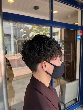 パーマ メンズ 大人透明感艶カラー 寺田稜のヘアスタイル