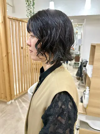 ショート パーマ 髪質改善 縮毛矯正/ レイヤー/銀座/本木のヘアスタイル