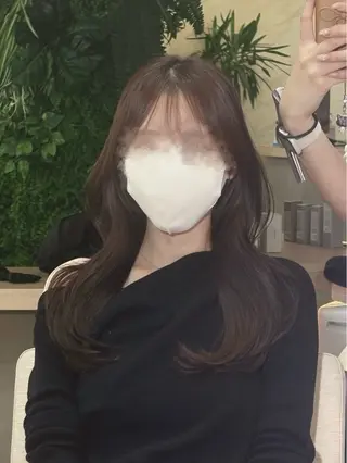 セミロング カラー 🤍韓国ヘア/ かえで🤍のヘアスタイル