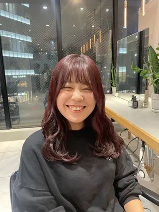 セミロング カラー ヘアアレンジ 艶髪/レイヤーカット 🐣misakiのヘアスタイル