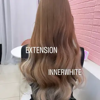 ロング カラー エクステ🩵ブリーチ 韓国ヘア🩵KAEのヘアスタイル