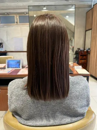 カラー 艶カラー 梨菜💜のヘアスタイル