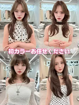 ロング カラー ヘアアレンジ 大宮縮毛矯正🩵 レイヤー 佐藤和のヘアスタイル