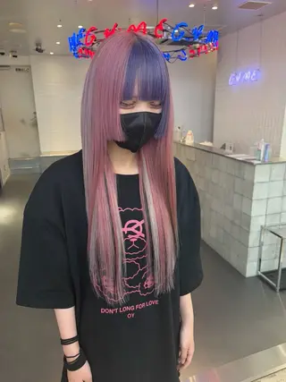 セミロング MiRI💜地毛級 エクステ✖似合わせ技のヘアスタイル