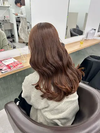 セミロング カラー ブリーチなし/レイヤ ー特化🌈Tommyのヘアスタイル