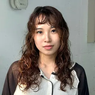 ロング パーマ レディースパーマ/ 合田 有一朗のヘアスタイル