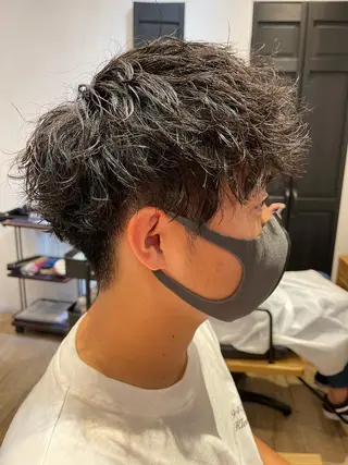 ショート パーマ メンズ メンズ特化 TAKE高崎のヘアスタイル