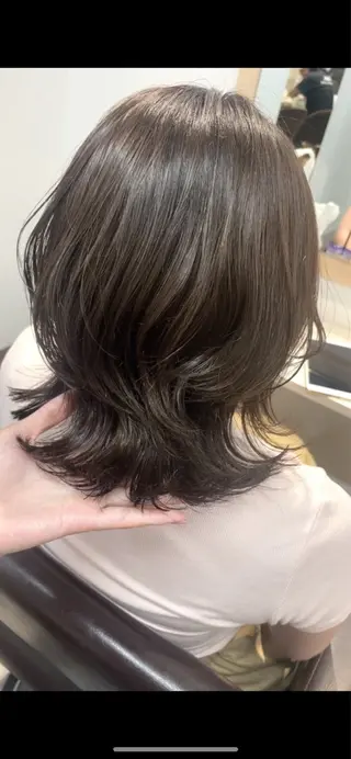 ミディアム カラー ご新規様限定 透明感カラーKANAのヘアスタイル