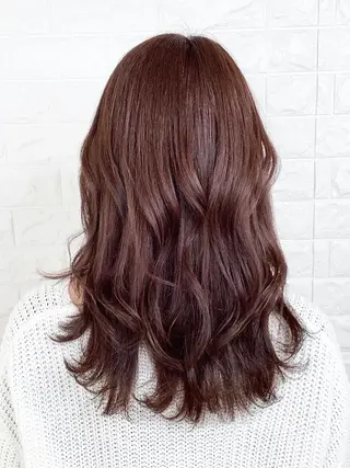 セミロング カラー 髪質改善縮毛矯正 美容師✂️山崎竜二のヘアスタイル
