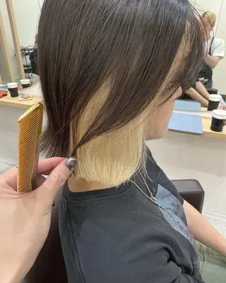 ショート カラー ケアブリーチ GiseLゆうたのヘアスタイル