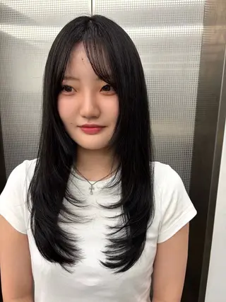 ロング カラー Nico☺︎🎀YU レイヤー/カットのヘアスタイル