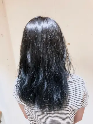 セミロング カラー パーマ ヘアアレンジ 【ツヤ髪美容師】 ツダケイスケのヘアスタイル