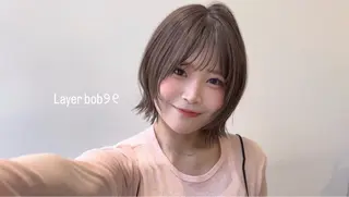 ショート カラー Un ami 心那のヘアスタイル