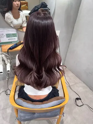 ロング カラー 💛ブリーチカラー /ブリーチ縮毛💛のヘアスタイル