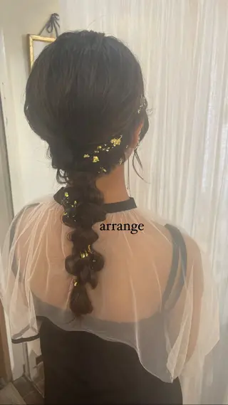 セミロング ヘアアレンジ KURIA‪‪/ブリ ーチ/ダブルカラーのヘアスタイル