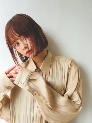 ミディアム 水田吉亮/髪質改善/ 縮毛矯正/レイヤーのヘアスタイル