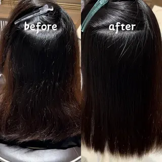 ミディアム 縮毛矯正専門店 unlabel近藤のヘアスタイル