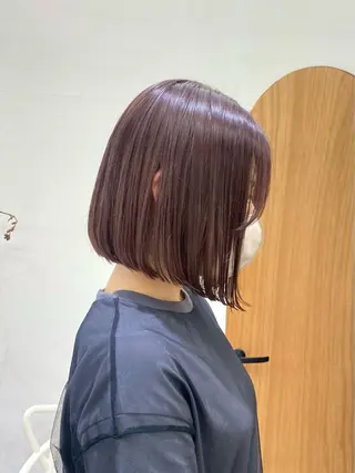 ミディアム カラー ヘアアレンジ ハル🌸柔色/ ブリーチなし/艶髪のヘアスタイル