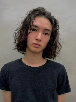パーマ メンズ メンズカット パーマ[佐橋]のヘアスタイル