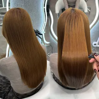ロング ヘアアレンジ 大宮縮毛矯正🩵 レイヤー 佐藤和のヘアスタイル