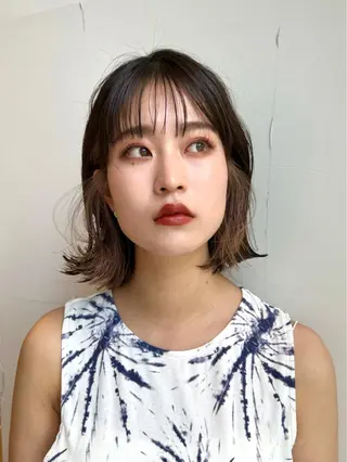ショート カラー パーマ ヘアアレンジ レイヤー専門家 ダブルカラー修のヘアスタイル