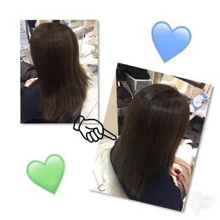 セミロング カラー 廣野 愛香のヘアスタイル