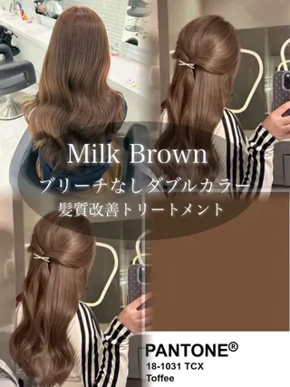 ロング カラー 🍀ブラウンベージュ sakura🍀のヘアスタイル
