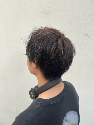 カラー パーマ ヘアアレンジ メンズ 🍀透明感カラー×垢 抜けボブ リクト💥のヘアスタイル