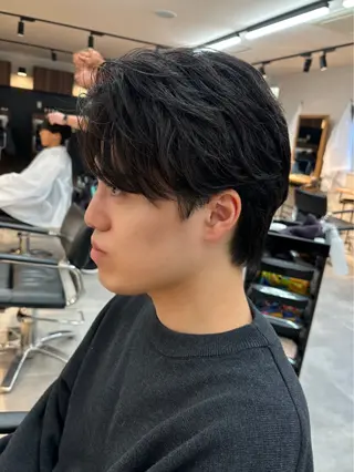 メンズ 船橋駅フェザーパーマ ニュアンスパーマ保立のヘアスタイル