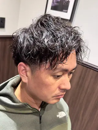 ミディアム パーマ LAVIE barberのヘアスタイル