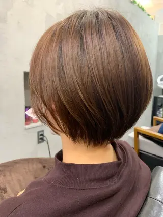 ショート カラー パーマ ヘアアレンジ ショートカット fropeのヘアスタイル