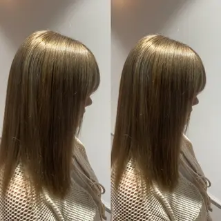 セミロング カラー み うのヘアスタイル